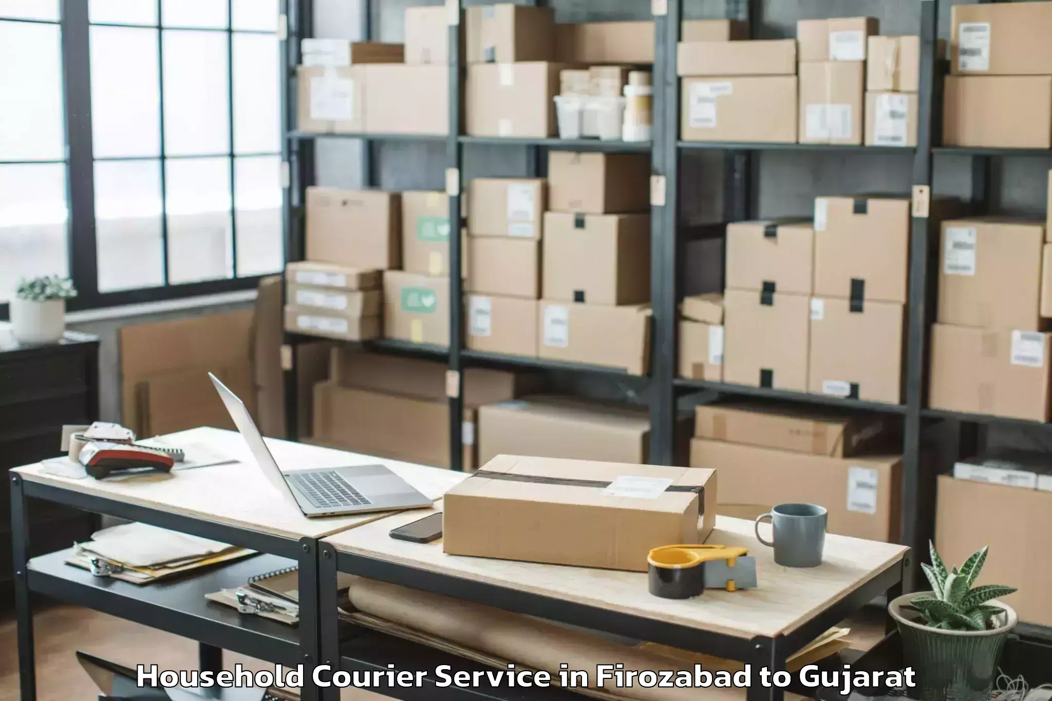 Get Firozabad to Santrampur Household Courier